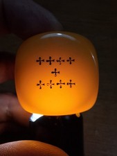 Bakelit Poker Würfel Gelb DDR Kunstharz 3.8cm 66gr