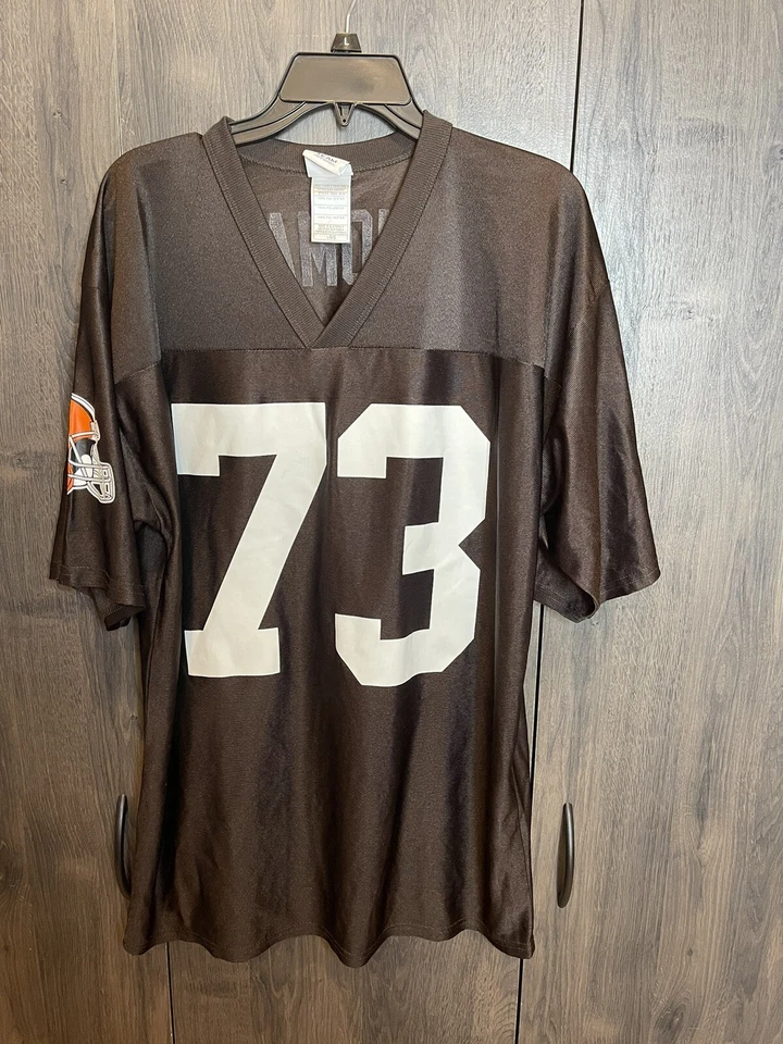 Camiseta NFL Apparel Cleveland Browns Joe Thomas #73 Adulto Marrom Grande - Imagem 2 de 4