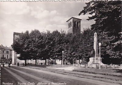 C15004-(PAVIA), MORTARA, PIAZZA CARLO ALBERTO E MONUMENTO, ANNI