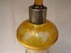 Antique 19th c Bohemian CZECH Art Glass Vase Amber Yellow Amber Cut Glass — photo 4