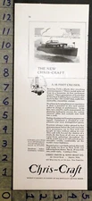 1929 CHRIS CRAFT SMITH MOTORBOAT CABIN CRUISER MAHOGANY MARINE ALGONAC AD FDA180