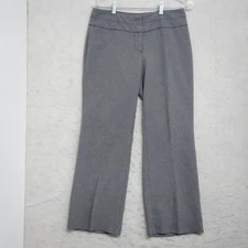 Apt Dress Pant Womens Size 6 Gray Regular-Fit Flat Front Slash Pockets Polyester