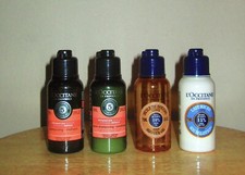 L'Occitane-Travel Shampoo, Conditioner Shea Shower Oil Body Lotion-set of 4