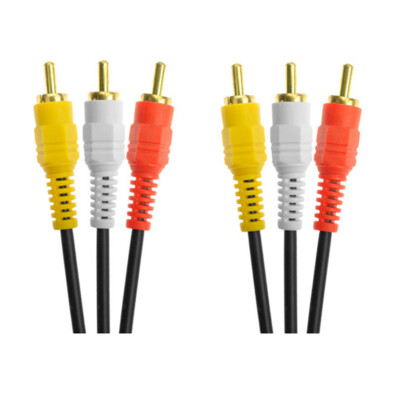 I22C Cinch AV Kabel 3x Cinch auf 3x Cinch 15m Audio Video Kabel für TV, DVD