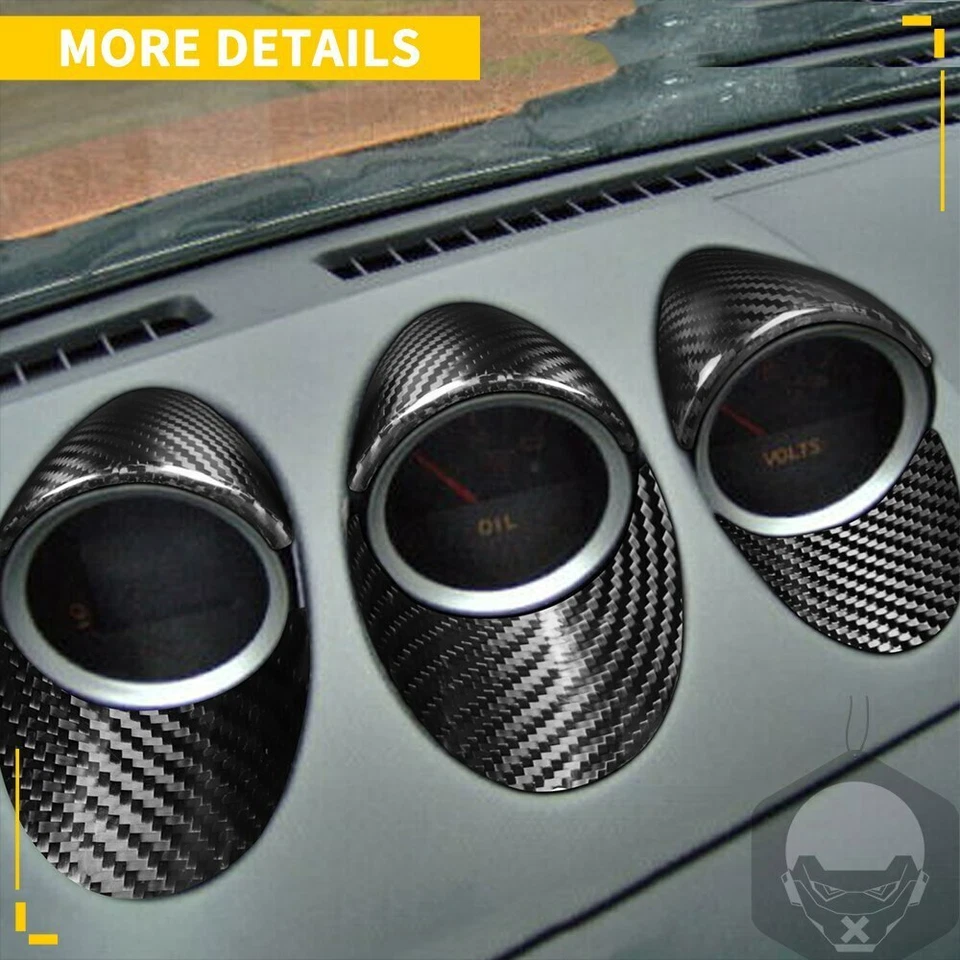 Pegatinas de cubierta de puntero de tablero de fibra de carbono real para Nissan 350Z Z33 Foto 4 de 4