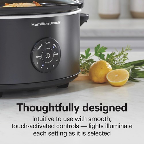 6 Quart Set & Forget Programmable Slow Cooker, 15 Cooking Options
