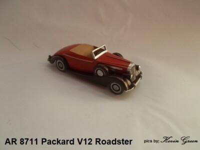 Auto Replicas AR 8711 PACKARD V12 ROADSTER WHITE METAL CAR KIT Maßstab 1:86 - H0