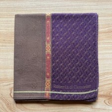 HANDKERCHIEF VINTAGE GEOMETRIC PLAIN MEN'S POCKET SQUARE COTTON 18" B0615