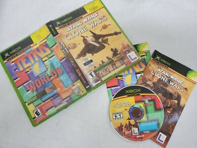 Star Wars Clone Wars Tetris Worlds Combo Game Complete Original Xbox   