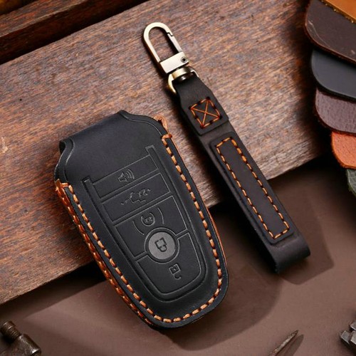 Funda protectora de cuero con llave remota de 5 botones bolsa para accesorios Ford F-150 - Imagen 8 de 13