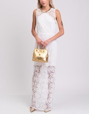 RRP £650 DIANE VON FURSTENBERG Tulle Maxi Overlay Dress US 2 / S Embroidered