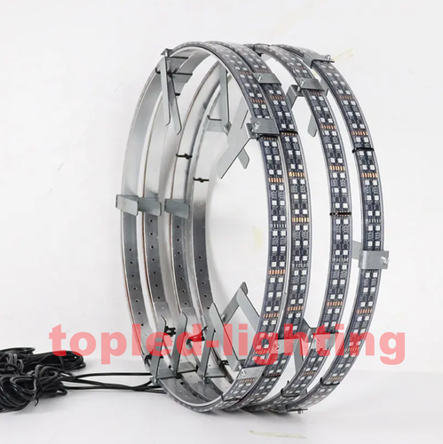 Double Row Adjustable LED Wheel Ring Rim Light Chasing For 17-26in Rims ...