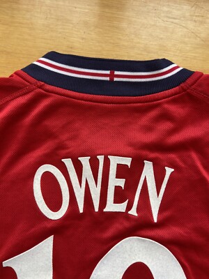 ENGLAND 2002 2004 AWAY SHIRT JERSEY UMBRO #10 OWEN sz M MEN | eBay