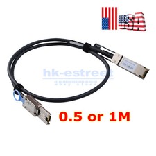 QSFP SFF-8436 to MiniSAS HD SFF-8088 DDR Hybrid SAS Cable 100-Ohm 0.5 1 M
