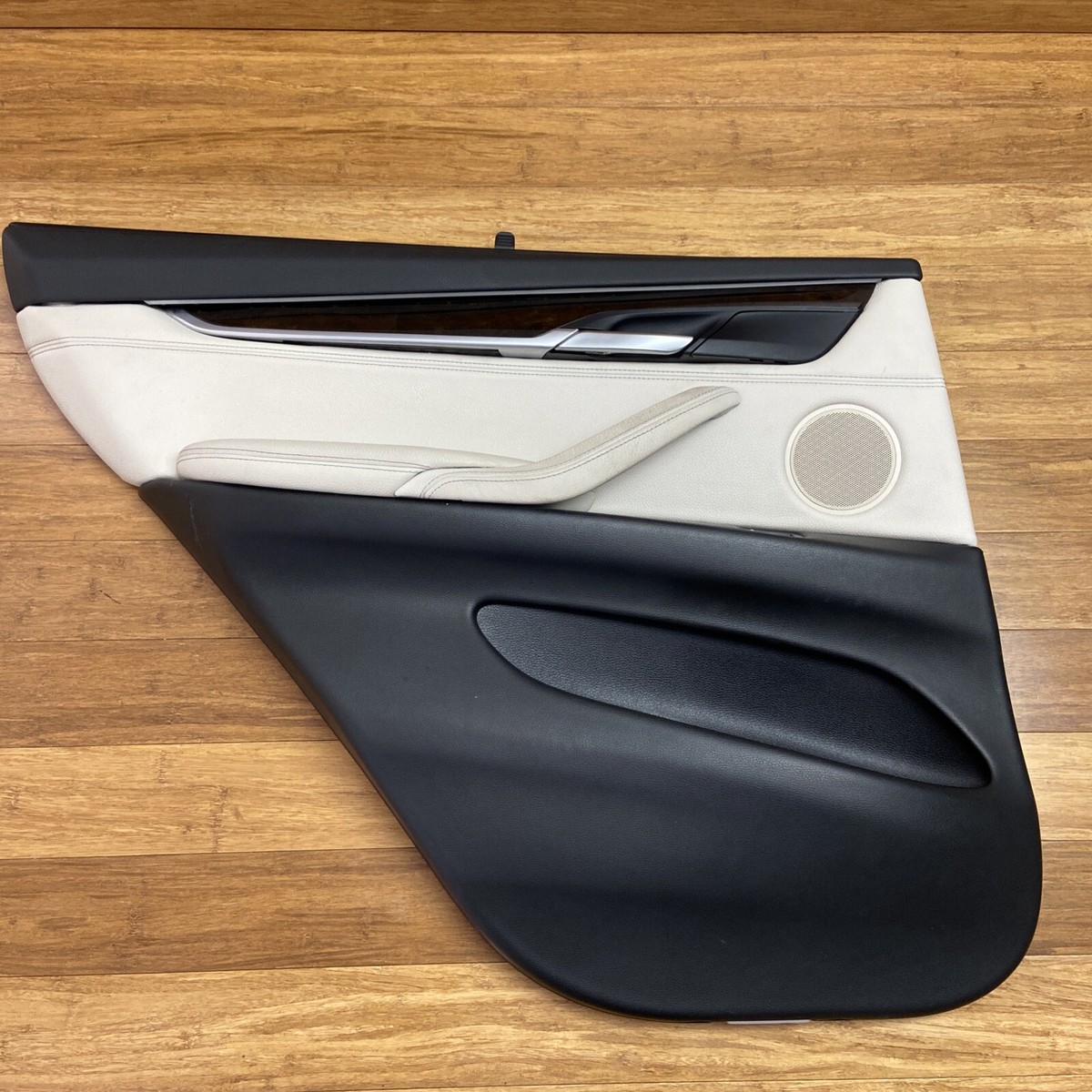 2014-2018 BMW X5 F15 Left Rear Door Panel Trim Cover Ivory Leather