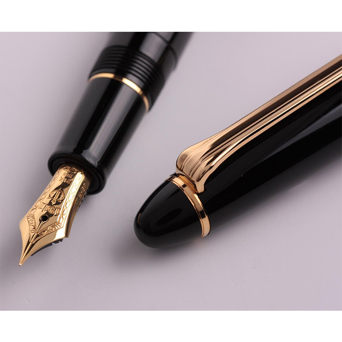 筆記具 Sailor 1911 21K founded Sailor 1911 Large Black GT 21K Gold Bold Nib Point Fountain Pen 11