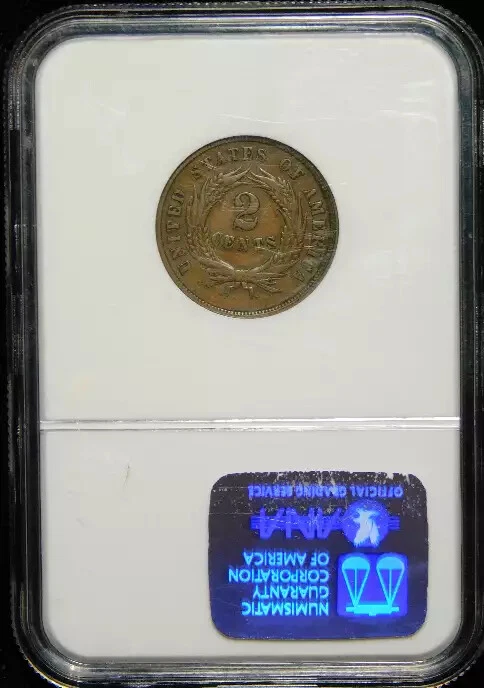 1865/1865 P Two Cent Piece - NGC VF30 BN  VP-002 FS-1302 - Image 3 of 4