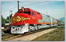 Postcard B 241, Santa Fe # 108, Super Chief, El Capitan, Pasadena, CA., 3/1968