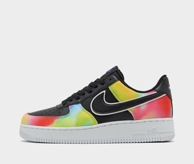 Nike MEN'S Air Force 1 '07 Premium BLACK TIE DYE AF1 SIZE 11 BRAND