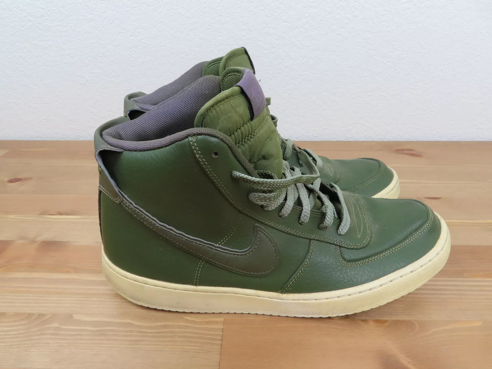 Chaussures Nike Vandal High Supreme hommes 10,5 vertes baskets athlétiques sport * PAS DE SANGLE