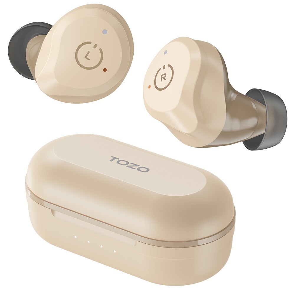 TOZO NC9 Bluetooth 5.3 Hybrid Active Noise Cancelling Wireless Earbuds Khaki