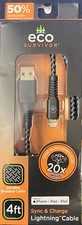Eco Survivor 4 Ft Cable Apple Compatible 37597 