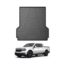 Truck Bed Mat Fit For Ford Maverick 2022-2025 Hybrid Gas, TPE All Weather, Black