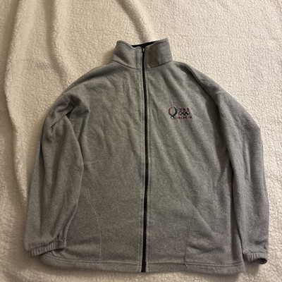 USA Olympics Beijing 2008 Zip Up Size Large Gray