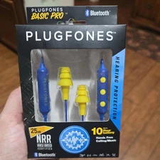 Plugfones Basic Pro Earplug Headphones Wireless Bluetooth in-Ear Earplug Earbuds