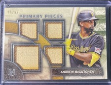 2025 Topps Museum Collection Andrew McCutchen Primary Pieces Quad Relic /99