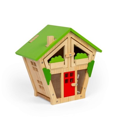 Bigjigs Toys Bug House - Insektenhotel aus Holz, Outdoor Natur Aktivität für Kinder