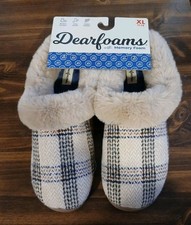 Women's Knit Clog Slippers Size XL 11-12 Dearfoams w/ Memory Foam Indoor/Outdoor
