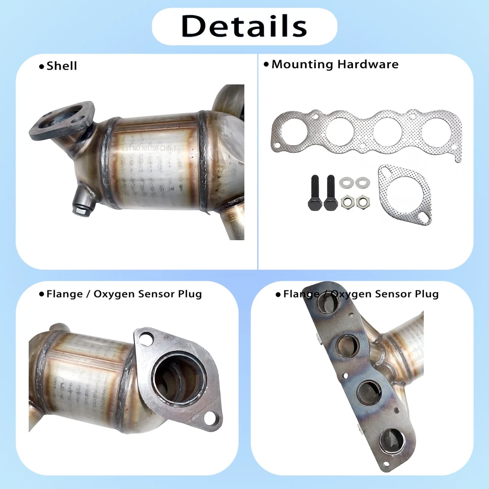 Exhaust Catalytic Converters For 2011-2016 Hyundai Elantra 1.8L 2014-2020 2.0L Foto 2 de 4