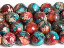 Red Blue Sea Sediment Imperial Jasper AAA Round Loose Beads 4MM 6MM 8MM 10MM
