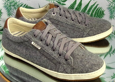 TAOS STAR BURST GRAY WOOL SNEAKERS WALKING COMFORT LACED SHOES US WOMENS SZ 10