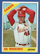 1966 Topps - Hal Woodeshick #514 St. Louis Cardinals VG/VGEX No creases FREE S&H