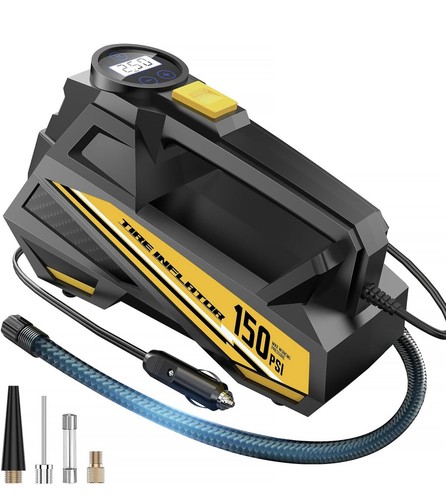 Tire Inflator Portable Air Compressor - DC 12V Air Pump for Car Tires 150PSI