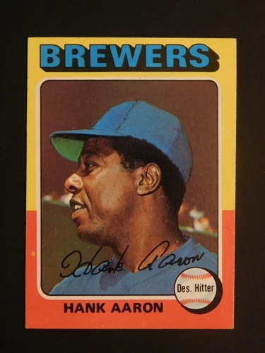 1975 Topps Baseball Card #660 Hank Aaron (EX-MT/NM)