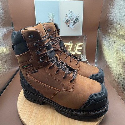 HYTEST 24041 FootRests Rival, Men's, Brown, Nano Toe, 8 Inch Work Boot Size 10