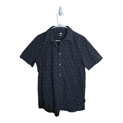 North Face Shirt Mens Small Geometric Print Button Up Short Sleeve NF0A2UMN