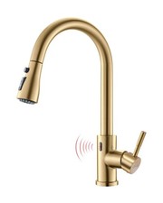 Touchless Gold Kitchen Faucet with Pull Down Sprayer Motion Sensor Hands-Free...