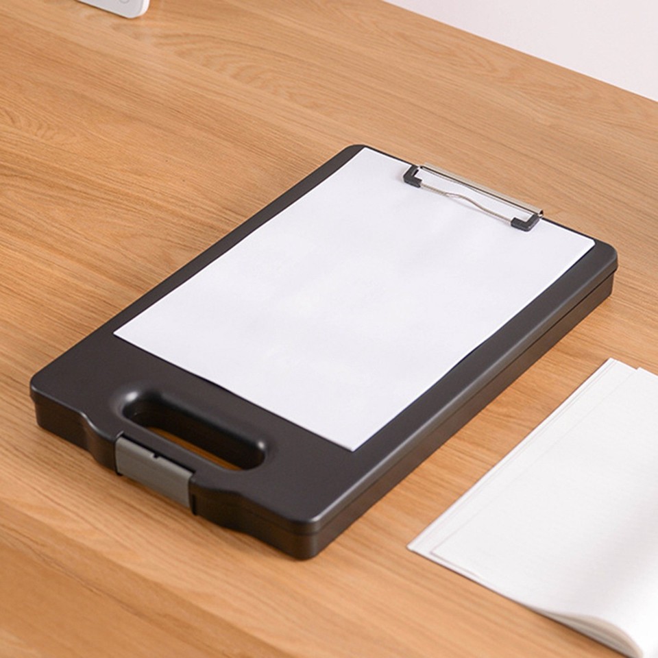 3X A4 Plastic Storage Clipboard File Box Case Document File Folders4247 ...