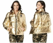 Zumba Gold Metallic Puffer Jacket With Logo U...