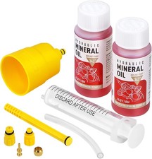 Brake Bleed Kit for Shimano Hydraulic Brakes, Brake Fluid Mineral Oil 120ml ...