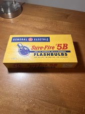 General Electric Sure-Fire 5B Flashbulbs for Vintage Cameras Blue 