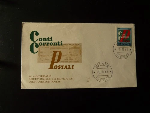 postal bank FDC Italy 1968 (1)