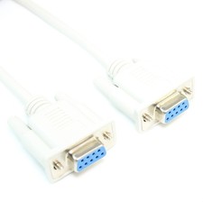 15ft Serial DB9/DB9 Straight-thru RS232 Female to Female Cable