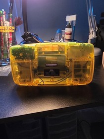 Sega Game Gear, RePCB Main, Yellow Color, Cleanscreen LCD Version 4, Dual Speake