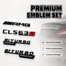 F&uuml;r Mercedes Klebefolie 4 St&uuml;ck CLS63S Packung dunkle BITURBO4matic AMG