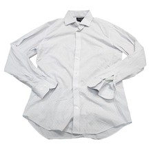 Bonobos Dress Shirt Mens 16 36/37 White Polka Dot Slim Fit Long Sleeve Business